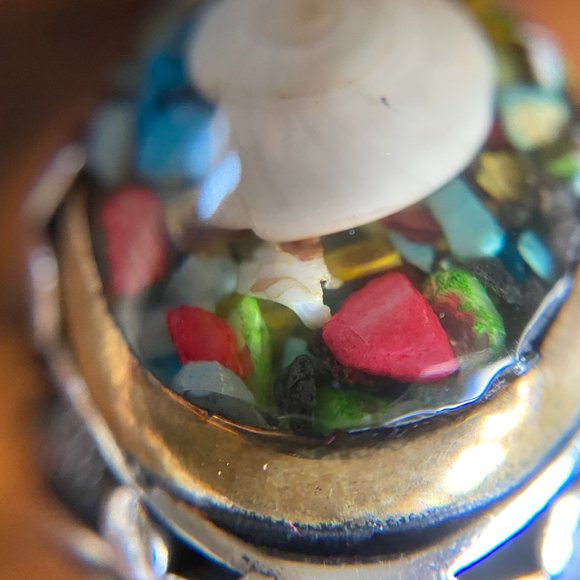 Brand New 925 Sterling Sliver Unique Men's Ring with Genuine Stones - Picture 5 of 11